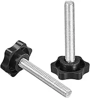 TopHomer 10 PCS M8 x 60mm Plastic Star Knobs, M8 Plum Hex Shaped Grips, Right Hand, Coarse Thread, 8mm Diameter, Suitable for Clamping Parts, Machine Equipment