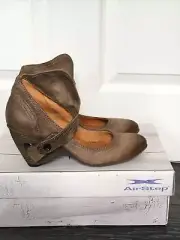 AirStep A.S.98 Militare Wedge Vintage Leather Shoes Size 6 UK 39 EU New With Box
