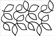 Quilting Full Line Stencil Large Meandering Leaves A4 Reusable for Quilts New use Pounce