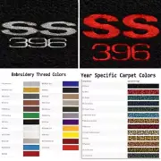 ACC 1964-1967 Chevrolet Chevelle Custom SS 396 Logo 4pc Loop Floor Mats (for: Chevrolet)