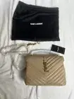 Brand New Authentic YSL Medium College Chain Dark Beige W/ Dust Bag