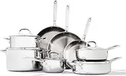 OXO Good Grips Pro Tri Ply Stainless Steel Dishwasher Safe Nonstick Cookware Pots and Pans Set, 13 Piece