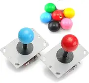 2 Pieces Arcade Machines Joystick with Micro Switch Game Machine Accessories (Color : Black)