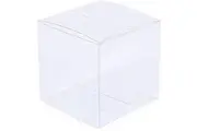 100 Pack of 7cm Clear PVC Plastic Folding Packaging Small rectangle/square Boxes for Wedding Jewelry Gift Party Favor Model Candy Chocolate Soap Box