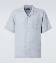 [Frescobol Carioca] Frescobol Carioca Angelo linen shirt UK 16 blue