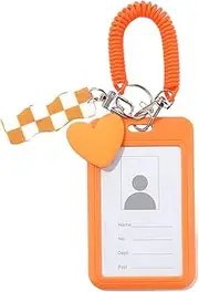 [JUMISEE] Clear Acrylic Kpop Photocard Holder Love Heart Kawaii Credit ID Card Photo Display Holder Bag Pendant Keychain