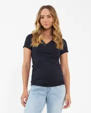 Embrace Short Sleeve Nursing Tee New Navy