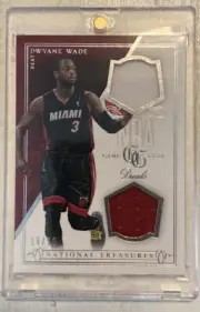 2014 National Treasures Dwyane Wade Game Gear Dual Patch /99 Gem Mint