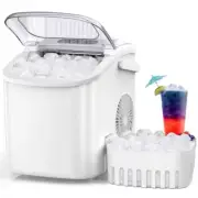 Portable Countertop Ice Maker - Self Cleaning- 9 Ice Cubes In 6min-26Ibs/24hrs