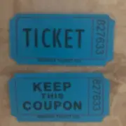 300 Blue PRE-CUT Raffle Tickets Double Roll 50/50 Carnival Fair Ready to GO