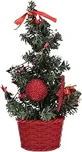 SWOOMEY Mini Christmas Tree Desktop Decoration for Holiday Table Decor Festive Xmas Accessory for Home Parties Craft Displays and Village Models