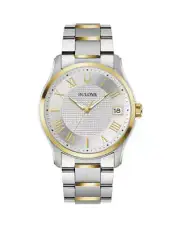 Bulova Wilton Men's Watch with Gold and Silver Stainless Steel 41mm Case 98B391