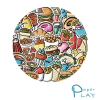 在飛比找momo購物網優惠-【Paper Play】創意多用途防水貼紙-卡通食物插畫塗鴉
