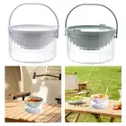 Salad Bowl Serving Keeping Ice Cubes Round Fruit Bowl Vegetable Serving Platter