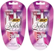 Bic Soleil Twilight Disposable Razor Triple Blade Womens, 4 Ct (Pack of 2)