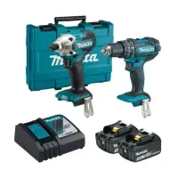 在飛比找momo購物網優惠-【MAKITA 牧田】18V鋰電雙機組-震動電鑽＋衝擊起子機