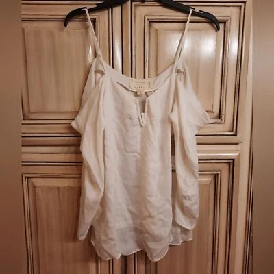 Nicole Miller Artelier Cream Silk Top - Size Small - NWT