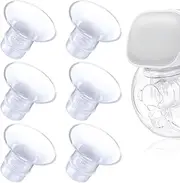 6PCS Flange Insert 15mm Compatible with Momcozy S9/S9 Pro/S12/S12 Pro, Universal Flange Insert for Wearable/Manual Breast Pump, Reduce Nipple Tunnel Down to Correct Size