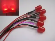10mm Diffused 12V Pre-Wired Red Yellow Blue Green Orange Warm White Leds 9V 20CM