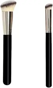 FRAINBOWZ 2pcs Foundation Concealer Brush, Bevel Foundation Brush Liquid Makeup Bevel Brush Concealer Brush Set For Blending Cream Powder And Smoothing Pointtopoint Makeup