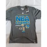 Adidas Men Large THE GO-TO TEE NBA Champ Art Logo Golden State Warrior Shirt S/S