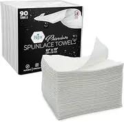 MED PRIDE Premium Spunlace Towels, 90 Count, 12" x 13", Ultra Soft & Durable, Disposable Multipurpose Wipes, Lint-Free, Latex-Free, Stretchy & Absorbent