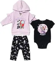 [Disney] Classics Winnie the Pooh Mickey Mouse Baby Hoodie Bodysuit and Pants 3 Piece Outfit Set (Newborn - 24 Months)