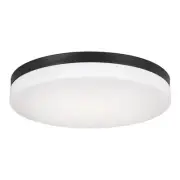 AFX OSCF14LAJD1 Oscar 14"W LED Flush Mount Drum Ceiling Fixture - Black