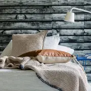MJG Sophia Throw Natural / Blue