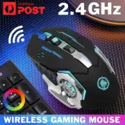 Wireless Gaming Mouse Ergonomic Optical RGB Backlit Recharge PC Laptop Desktop