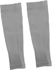 [OHPHCALL] Sports Compression Leg Warmers Soccer Shin Guard Sleeves Men Sports Stockings Mens Shin Guards Soccer Adult Soccer Knee Shins Elastic Calf Socks Shin Pads Soccer Nylon Grey