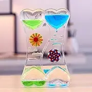 Oil Liquid Hourglass Liquid Timer, Colourful Liquid Timer, Soothing Fidget Toy, Liquid Hourglass Timer, Sensory Toy, Water Timer, for Activity, Relaxation, Anxiety, Autism, ADHD (Style 1)