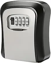 Labymos Aluminum Alloy Wall Mount Key Box 4-Digit Combination Password House Keys Storage Box Safe Box