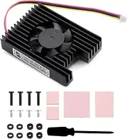 Waveshare CM5 Dedicated All-in-one 3007 Cooling Fan, Compatible with Raspberry Pi Compute Module 5, 5V Power Supply, Speed Adjustable, with Thermal Tapes
