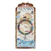 NEW JILZARAH Handmade Clay Beads DESTINATION ALASKA Multi color 8mm Bracelet