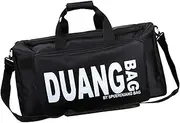 Vaveren Sneaker Bag for Men Basketball Training with Removable Shoulder Strap Large Duffel Outdoor Sports Gym Bag for Fitness Storage, White Letters