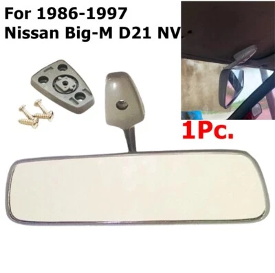 Rear Interior View Mirror Gray For 1986-1997 Nissan Big-M D21 NV Pickup NEW Perf