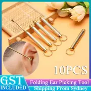 10x Mini Small Keyring EarPick Scoop Bump Spoon Portable Ear Wax Removal Tool AU