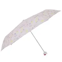在飛比找PChome24h購物優惠-Hello Kitty 抗UV頭型柄折疊雨陽傘《粉.花朵》折