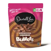 Darrell Lea Real Milk Chocolate Liquorice Bullets 204g