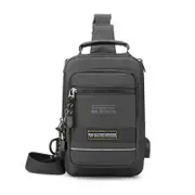 USB Chest Outdoor Shoulder Messenger Bag For Men With Charging Port