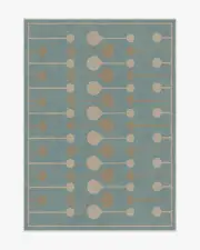 150' x 215' | Machine Washable Runner Rug | Kid & Pet Friendly | Indoor Rug | Jonathan Adler Droplet Blue Tufted Rug | Ruggable