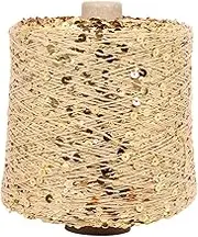 153 Yards Cotton Sequin Yarn, Sparkle Sequin Thread for Knitting & Crocheting, DIY Craft Projects