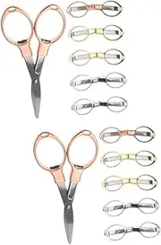 HOODANCOS 2sets Metal Scissors Small Safety Scissor Multi-functional Scissor for Office Sewing 6pcs*2