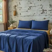 Tache 4 Piece Super Soft Free Solid Navy Ocean Blue Bed Sheet Set, Queen