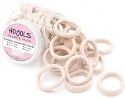 HOYOLS Soft & Stretch 1.6 Inch Elastic Hair Ties Large Nylon Fabric Ponytail Holder Bands for Thick Heavy Curly Hair, No Slip No Damage Seamless Scrunchies Headbands 50 Pcs (Light Blonde)