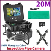 10.1" Sewer Drain Inspection Pipe Camera AHD 1080P DVR 7mm IPS 5X Image 20M