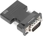 VGA to Adapter Converter, 1080P to VGA Adapter, and Video Sync Female to VGA Male Converter with 3.5mm Cable for Laptops PCs Monitors