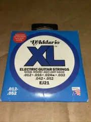 NOS D'Addario XL Nickel Wound Electric Guitar Strings Jazz Light 12-52 EJ21