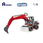 Bruder 1:16 Scale Wheeled Excavator Model Toy Red/White